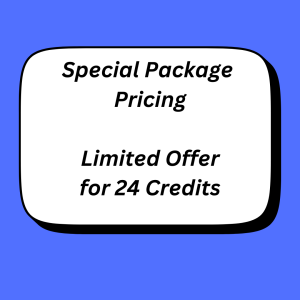 A Special Package Pricing 24 Credits