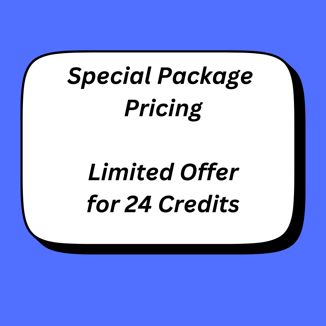 A Special Package Pricing 24 Credits